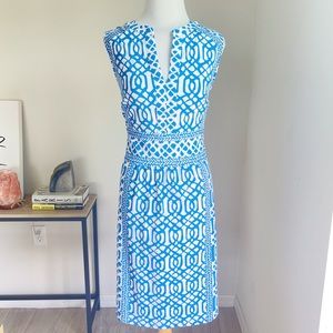 J.McLaughlin Lola Sleeveless Dress in Audin Geo Print